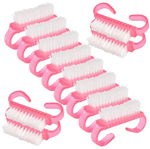 DONFAMDS Cepillo De Uñas De Nylon 12 Piezas Cepillo Desechable Para Limpieza De Manicura Mango Ergonómico Herramienta Para Hombres y Mujeres Hogar y Salón