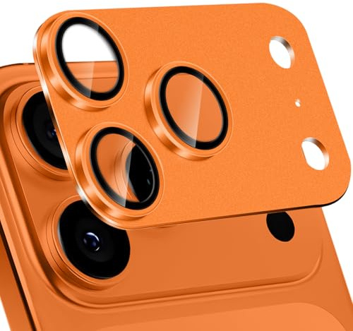 HeeYeal Kameraschutz für iPhone 17 Pro 5G Kamera Schutzfolie - Orange | 9H Härte Panzer Schutz Glas Aluminiumlegierung Linsenschutz Kamerafolie, HD Camera Protector für iPhone 17 Pro 5G