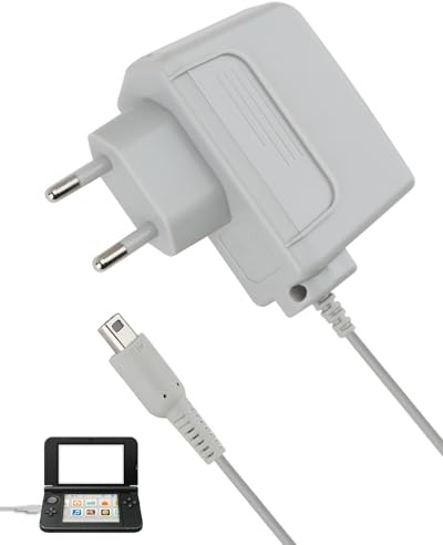 Cargador para Nintendo 3DS, Cargador Compatible con Consolas Nintendo New 3DS 3DSXL 3DSLL NDSI NDS New 2DS XL 2DS Dsi XL Fuente de Alimentación Adaptador Alimentador Portátil para Recarga 1m Gris