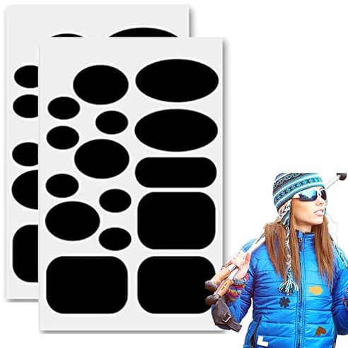 2 Blatt Nylon-Reparaturflicken Set – 30 selbstklebende, reißfeste Patches für Daunenjacken, Skihosen & Outdoor-Textilien