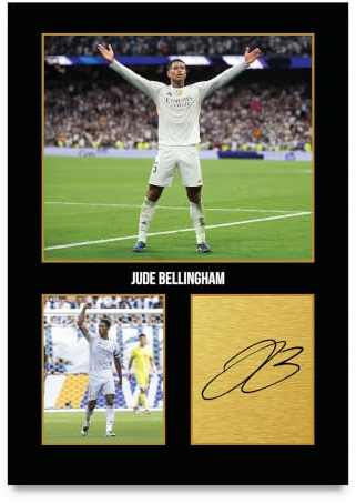 HWC Trading Jude Bellingham Geschenke Gedrucktes Signiertes Autogramm Foto für Fußball Anhänger and Fans (ID-004696) - A4 Nur Druck