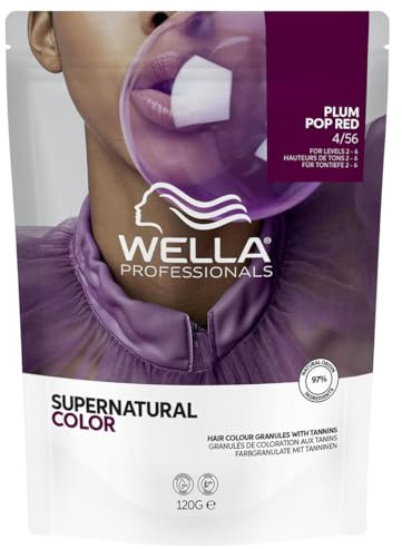Wella Supernatural Color 4/56 Plum Pop Red 120 g | Professionelle Tönung mit natürlichem Effekt, sanfte Abdeckung und helle Reflexionen, natürliches und gleichmäßiges Ergebnis