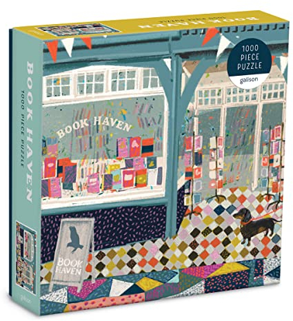 Galison 9780735368583 Book Haven 1000 Piece Puzzle in Square Box