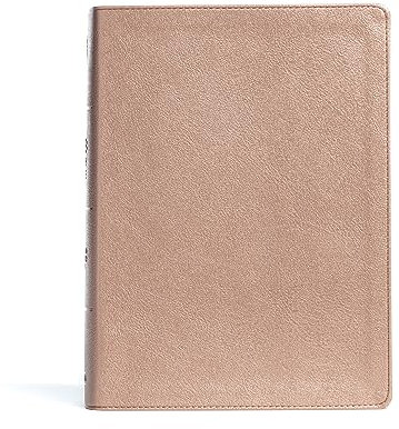 Holy Bible: Christian Standard Bible, Study Bible, Rose Gold, Leathertouch