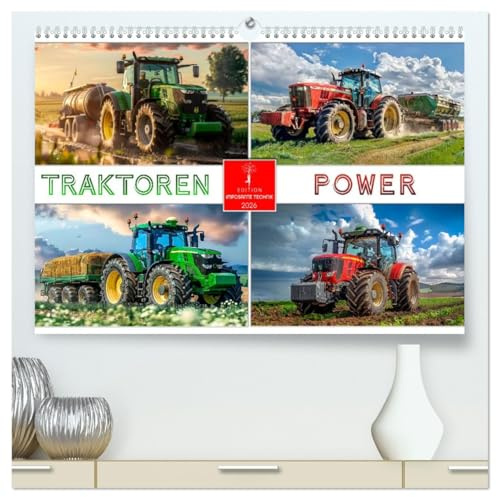 Traktoren Power (hochwertiger Premium Wandkalender 2026 DIN A2 quer), Kunstdruck in Hochglanz: Maschinen, die die moderne Landwirtschaft antreiben. (CALVENDO Technologie)