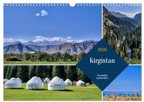 Kirgistan - Traumhafte Landschaften (Wandkalender 2026 DIN A3 quer), CALVENDO Monatskalender: Kirgistans atemberaubende Natur. (CALVENDO Orte)