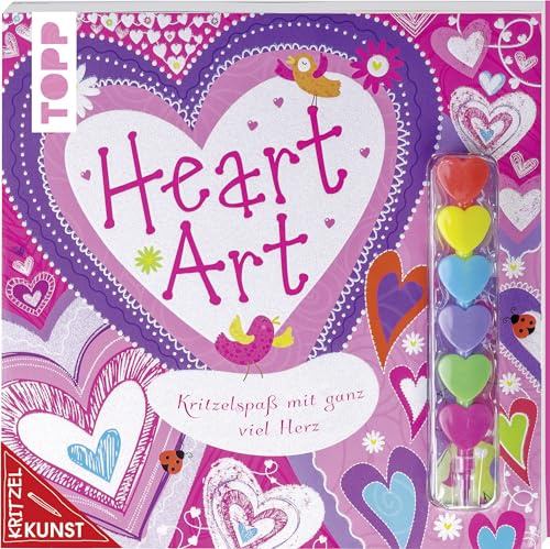 KritzelKunst: Heart Art: Kritzelspaß mit ganz viel Herz. Mit 6-Farben-Herzstift