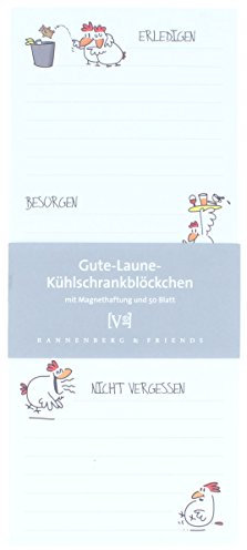 Kühlschrank-Blöckchen 'jaaa nich´ vergessen' von Rannenberg & Friends - Dekoratives Magnet, lustig, multicolor, 1 Stück (1er Pack), Kunststoff