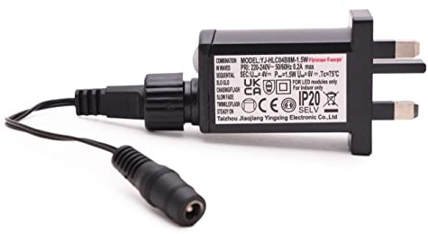 Christmas Concepts® 4V 375MA 1.5VA DC IP20 Elektronischer Transformator mit eingebautem Steuerpult - verwendbar für Weihnachtsdekorationen