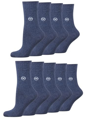 TOM TAILOR Damen Strümpfe Basic 9er Pack Mehrfarbig atmungsaktiver Baumwollmix Socken, Komfortbund, Alltag & Freizeit, Mehrfachpack, Größen 35-38 und 39-42, SockSizes:39-42