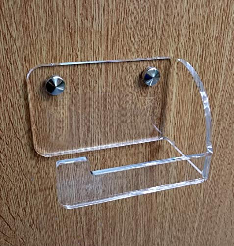 Porta rotolo carta igienica in plexiglass trasparente, rifinitura lucida (Inserimento da sinistra)