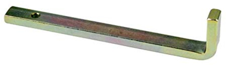 MBS-FIRE® - Schlüssel für Feuerwehrschloss DIN 14925, L-Form aus Stahl, galvanisiert, für Schlauchanschlussarmatur, Small, Kupplung, Metrisch Kegelig