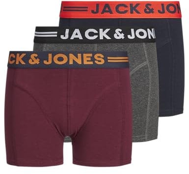 Jack & Jones Trunks 3-Pack Trunks For Boys Dark Grey Melange 152 Dark Grey Melange 152