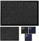 LucaHome - Felpudo Columbia Negro Cuadrados Absorbente Entrada a casa, Alfombra para Exterior e Interior, Impermeable, Lavable, Anti bacterias, Acolchado, Antideslizante, Cocina, Dormitorio…