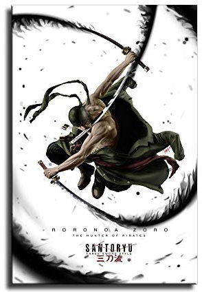 One Piece Zorro Anime Leinwand-Kunst-Poster und Wand-Kunstdruck, modernes Familienschlafzimmerdekor-Poster