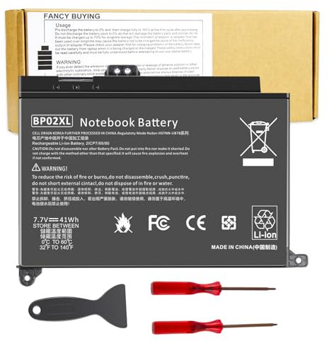 BPO2XL BP02XL Batteria per HP Pavilion PC 15-au 15-AW Series 15-AU062NR 15-AU123CL 15-AU063NR 15-AU057CL 15-AU023CL 15-AW053NR 15-AU063CL 15-AW068NR AW053N; R TPN-Q172 HSTNN-LB7H 849569-421 849909-850