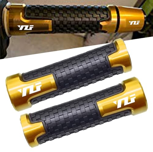 Universal Lenkergriffe 22mm 7/8' -2Pcs Motorrad Griff in Gummis Für YZF-R6 YZF-R125 YZF-R3 YZF-R6 YZFR-7 2000-2022 (Gold