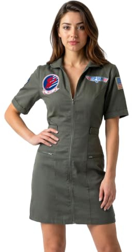 Maskworld Top Gun Kleid - Damen - Lizenziertes Film-Kostüm für Erwachsene - Verkleidung Karneval Motto-Party - Größe: L