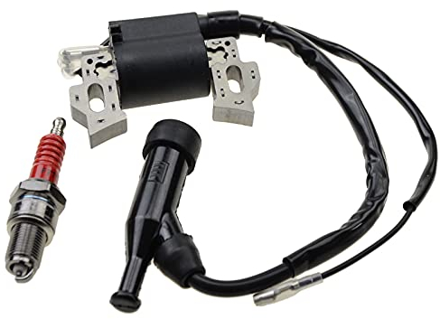 GOOFIT Moto Bobine d'allumage Bougie d'allumage F7TC Remplacement pour Gx120 Gx200 Gx200 5.5hp 6hp 6.5hp 7hp Générateur Tondeuse à Gazon Tracteur Pompe à Eau Karting Polisseuse