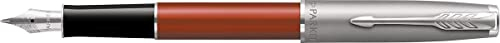 PARKER Sonnet Essentiel Füllfederhalter, Rot, Chrom-zierteile, Feine Edelstahlfeder - Geschenkbox
