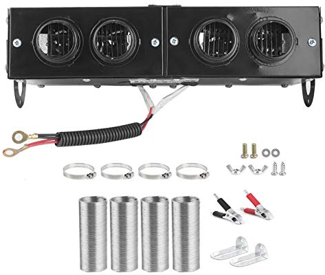 Tbest Riscaldatore per Auto Portatile, Riscaldatore per Auto Sbrinatore Automatico a 4 Fori Ventola di Riscaldamento 12V Sbrinatore Sbrinatore 800W