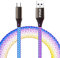 USB Type C Cable RGB Light Up Visible Charging Cable 66W Flowing Fast Charger Charging Glow in The Dark Car USB C Cable for Samsung,Huawei,OnePlus etc