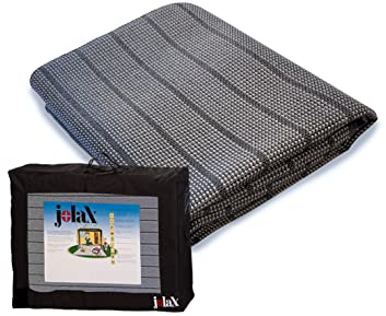 JOLAX | Vorzeltteppich Outdoor Markisenteppich, Zeltboden, Camping Matte 500 g/m² | Angenehm Weich Atmungsaktiv Waschmaschinenfest Schimmelfrei rutschfest mit Tragetasche | 250x400 Anthrazit