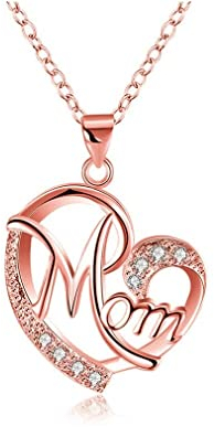 DEESOSPRO® Caja de Regalo de Rosa Real Eterna con Collar para Mujer, para el Día de la Madre, San Valentín, Cumpleaños para Niña/Esposa/Novia