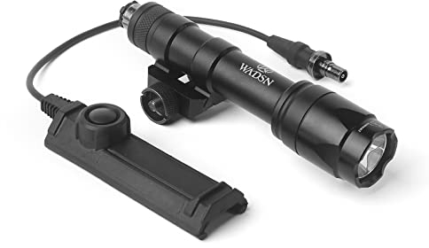 QIRUIMY M600C Tactical Airsoft Torch with Dual Function Switch,600 Lumens Flashlight Scout Light for 20mm Picatinny Rail System (Black)
