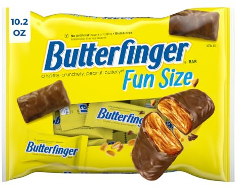 Butterfinger Fun Size Candy Bars, Crispety Crunchety Peanut-Buttery, Individually Wrapped, 10.2 oz Bag