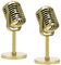 Windspeed Retro Microphone Props Model, Antique Microphone Prop with Stand for Party Decorations Pretend Play