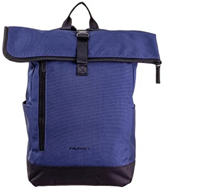 Franky RS77 Freizeit-Rucksack Rollfalte ca. 17 Liter dark blue