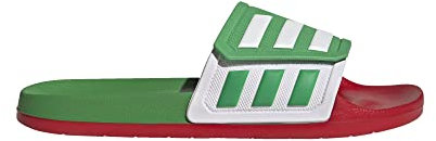 adidas Adissage, Herren-Hausschuhe, Lebendige Wolke Grün Weiß Scarlet, 36 EU