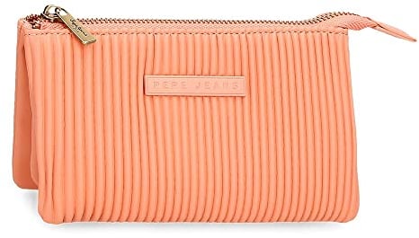 Pepe Jeans Aurora Geldbörse drei Fächer Orange 17,5 x 9,5 x 2 cm Kunstleder