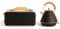 CREATE/PACK TOAST RETRO XL + KETTLE RETRO L/Tostadora de pan negra con hervidor de agua negro/Hervidor de 1,7 L