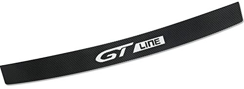 Car Carbon Fiber Rear Bumper Protector Strips for Peu-geot RIFTER 2008 3008 4008 5008 GT LINE GT, Auto Trunk Sill Plate Cover Protective Sticker Car Styling Accessories Anti-Scratch, GT LINE