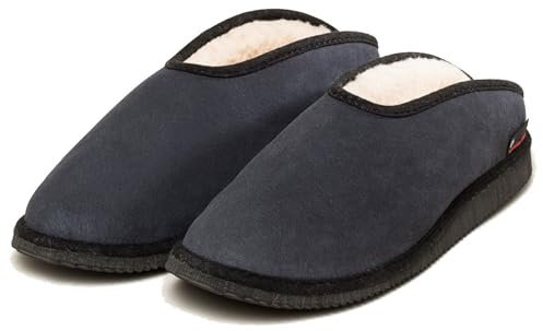 kitz-pichler Lammfell-Hausschuh Fatima | Eine Nummer größer bestellen Navy, 39