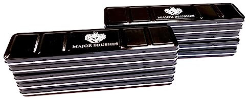 Major Brushes Black 12-Block Premium Watercolour Tin - Pack of 10