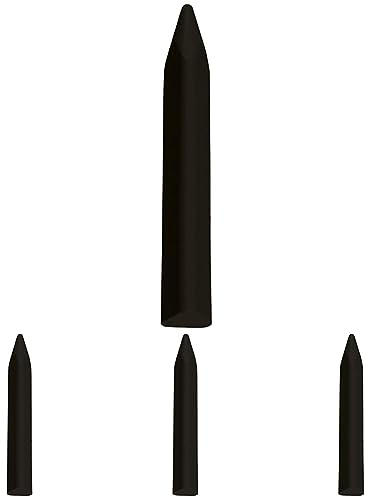 Jovi – Dreieckigen Wachsmalstifte Triwax, Etui 12 Wachsmalstifte, Schwarz (97310) (Packung mit 4)