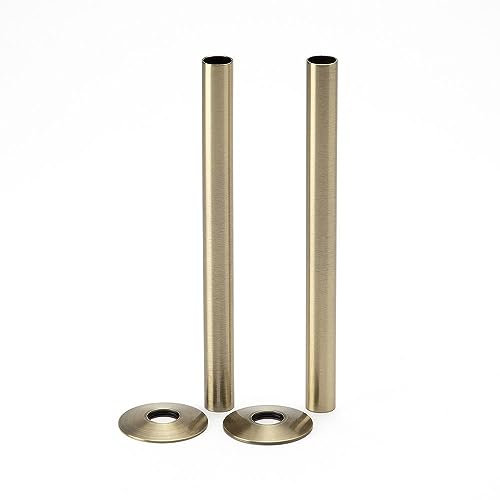 Milano Brushed Gold 15mm Heated Towel Rail Radiator Pipe Connector Kit