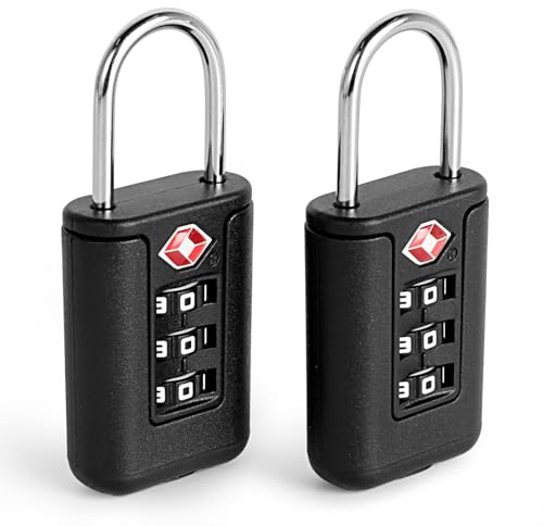 Romon 2 Piezas Candado TSA Maleta, TSA Candado Numerico 3 Digitos, TSA Candado seguridad, candado maleta viaje tsa para Maletas Viaje Mochila Equipaje
