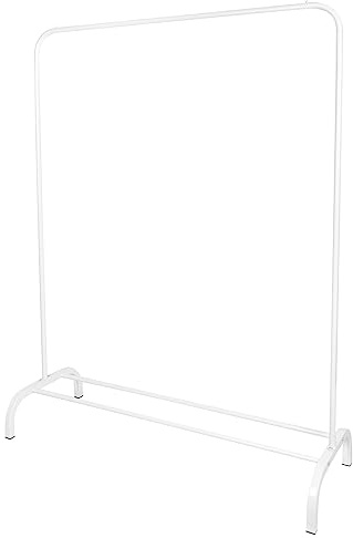HUOLE Kleiderständer Freistehender Kleiderbügel Doppelruten Multifunktionale Schlafzimmer Kleiderständer, Doppelschicht, 40 * 110 * 150 cm-bianco