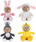 My OLi Kuscheltier PlüSchtiere 18cm Osterbären Teddybären 4 Stück : Hase, Huhn und Schaf mit Flippable Hüten Stofftier Ostergeschenke für Babys Kinder Jungen Mädchen