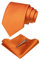 JEMYGINS Seide Krawatte Krawatten und Einstecktuch mit krawattenklammer Set für Herren Seidenkrawatten Hochzeit Schlips Orange 2