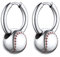 Bestyle Ohrringe für Herren mit Baseball Anhänger Creolen Damen Ohrhänger aus Edelstahl Nickelfrei Ohrschmuck als Geschenk zum Geburtstag, Weihnachten, Valentinstag Silber