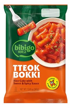 Bibigo Tteokbokki - Reiskuchen mit Sweet und Spicy Sauce - 1 x 360 g