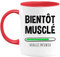 quotedazur - Mug Humour Bientôt Musclé Veuillez Patienter - Tasse Cadeau Humour Adolescent Musculation - Rouge/Céramique