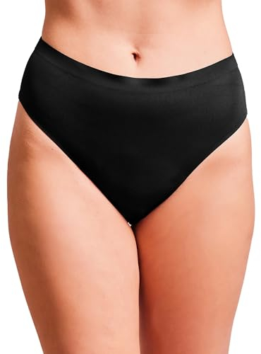 JUNO & me - Seamless High Waist – Strong: Periodenunterschwäsche bei starker Blutung - 8-10 Stunden Auslaufschutz & saugstark wie 5 Tampons - schmeichelt deinen Kurven - Periodenslip Damen