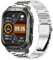 Blueshaweu Metal compatible con KOSPET Tank M3 Reloj,Correa de acero inoxidable compatible con pulsera KOSPET Tank M3 1.96 Pulgadas Smart Watch