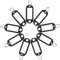 Uniclife 20 PCS Plastic Key Fobs with Split Rings & Extra Paper Labels ID Tags Black